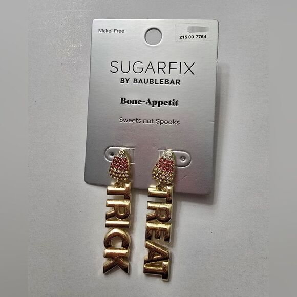 Sugarfix By Baublebar Earrings Bone Appetit Trick or Treat Candy Corn, New - Picture 4 of 5